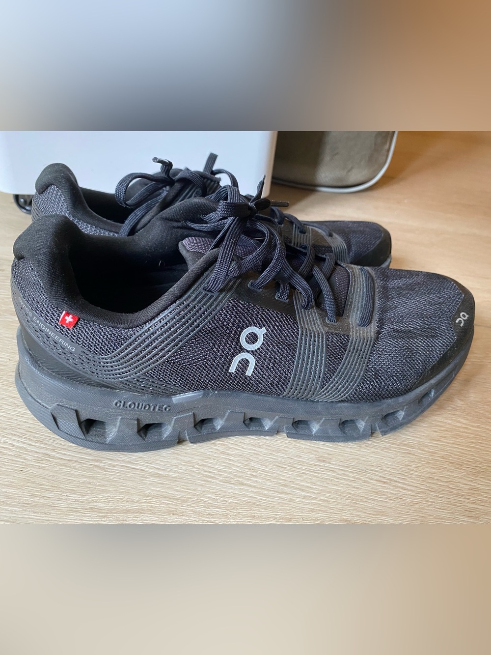 On CloudGo Black Running Shoes with Cloudtec Sole 42.5